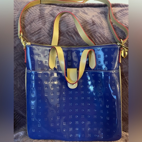 Arcadia Bags Arcadia Blue Patent Leather Crossbodyhandbag Poshmark